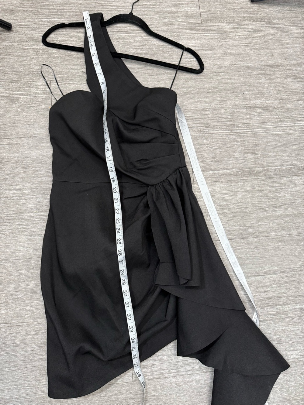 Elliatt Convergence Dress Black One Shoulder Asymmetrical Ruffle Cocktail Dress - Picture 7 of 11